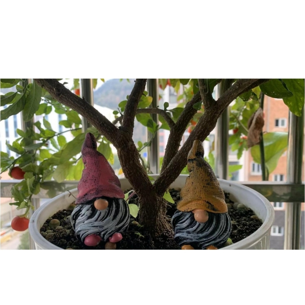 5pc Mini Gnomes Figurines, Gnomes Decorations for Home,Fairy Garden Accessories - Picture 7 of 15